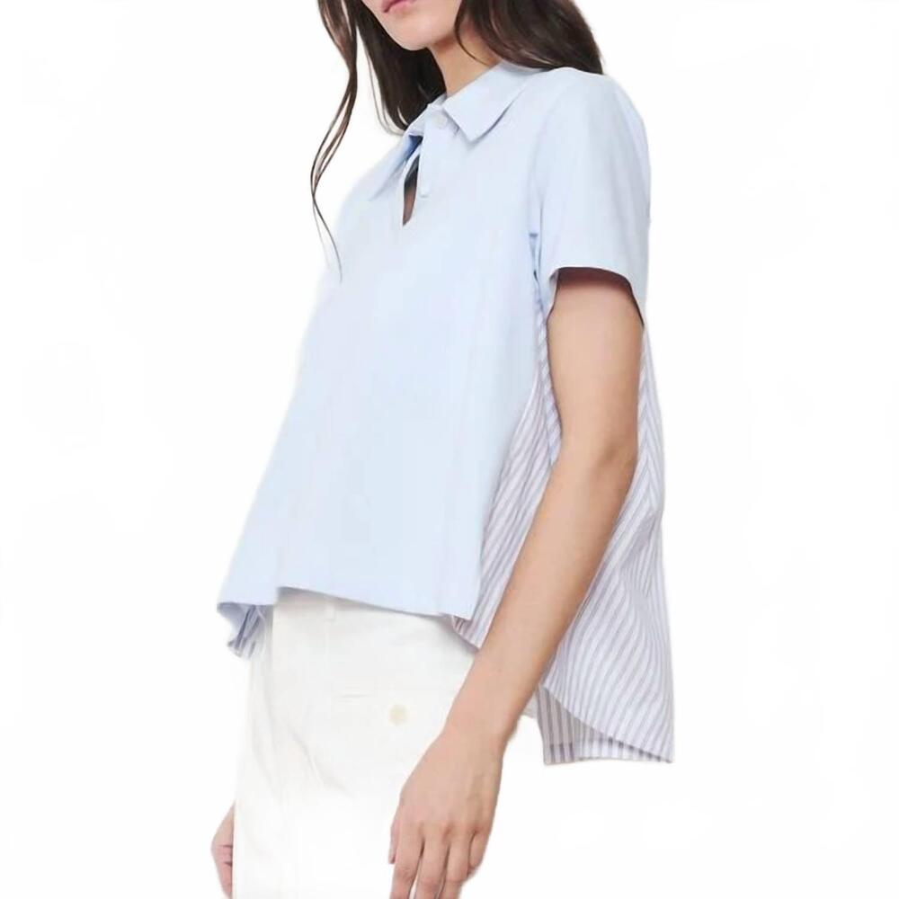 NEW WE-AR4 media polo in pale blue - Picture 2 of 4
